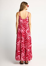 Women's printed cotton boho maxi dress