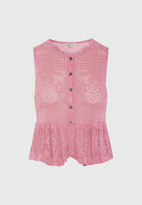 Top croșetat fără mâneci