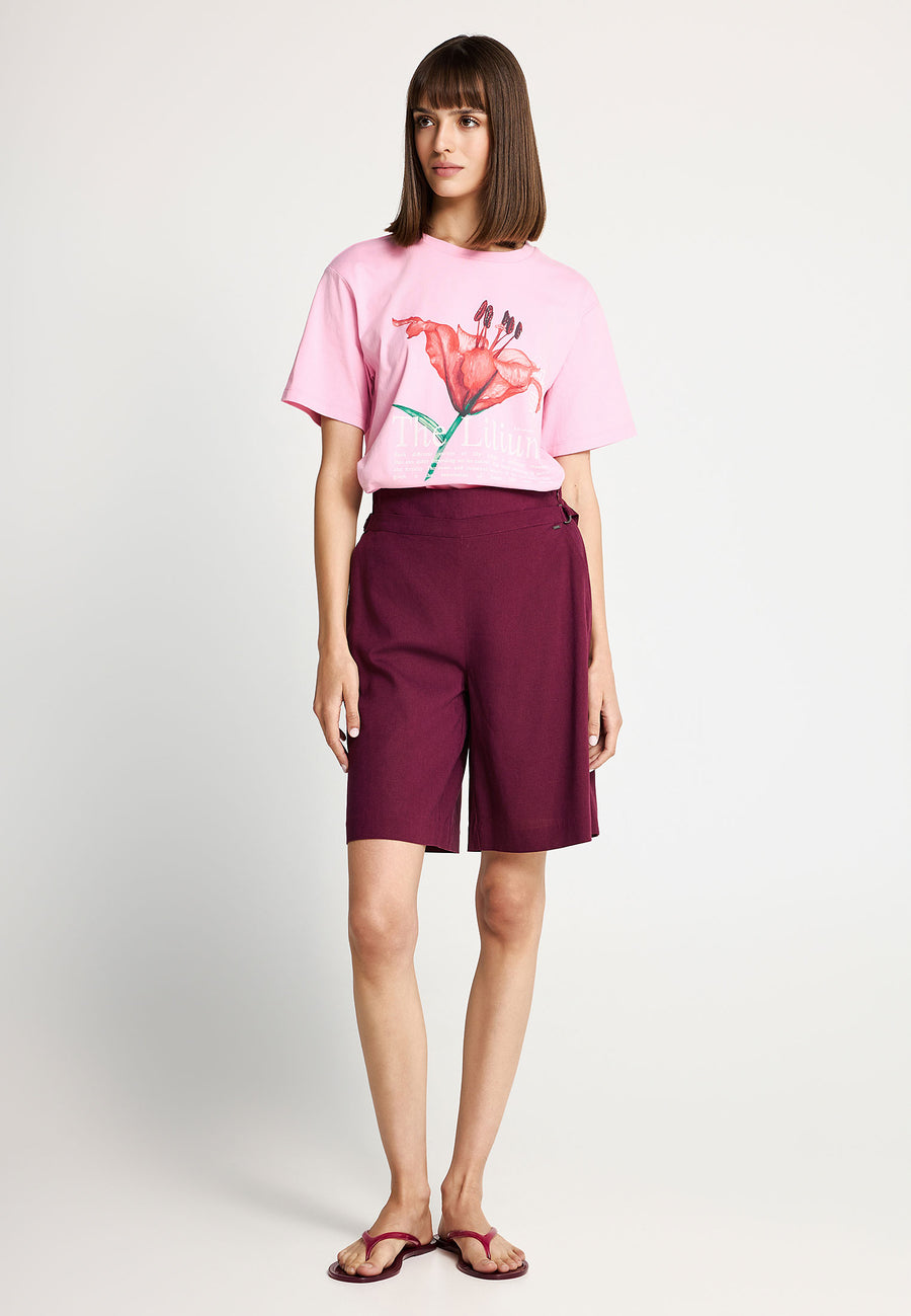 Tricou lejer din bumbac imprimat