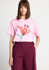 Tricou lejer din bumbac imprimat