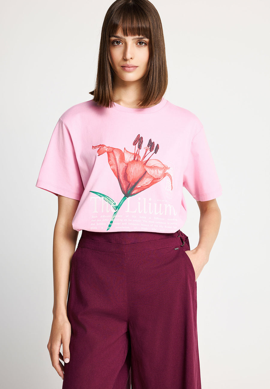 Tricou lejer din bumbac imprimat