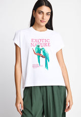Women's loose t-shirt with print