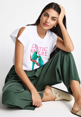 Women's loose t-shirt with print
