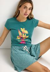 Women's slim t-shirt with print