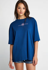 Tricou de damă relaxat cu imprimeu la spate - 100% bumbac