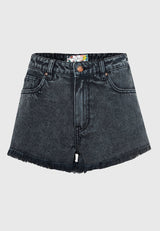 Low-rise denim shorts