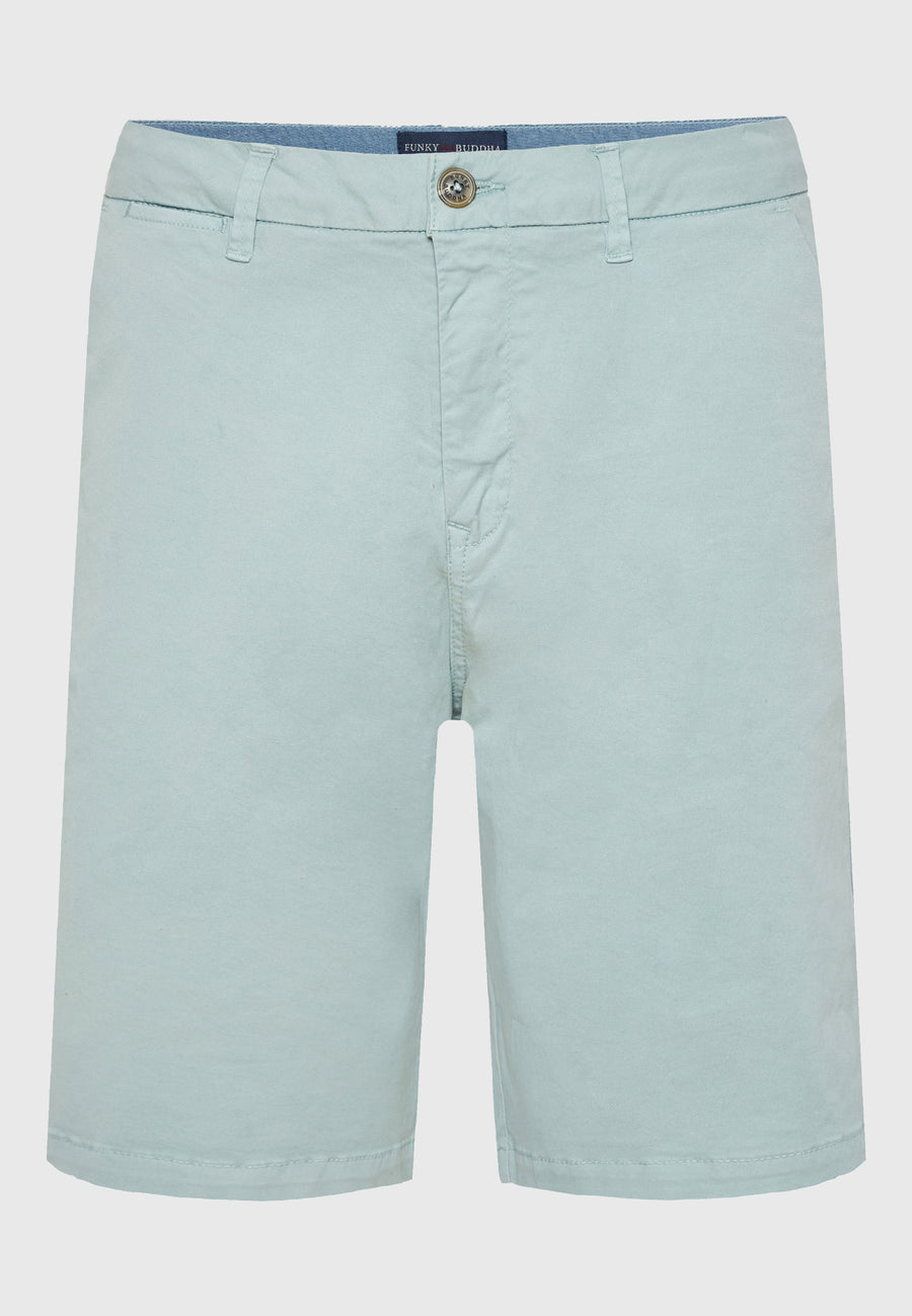 Pantaloni scurți chino pentru bărbați - Esențiale - Aqua deschis