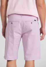 Pantaloni scurți chino bărbătești - Esențiale - Lavandă roz