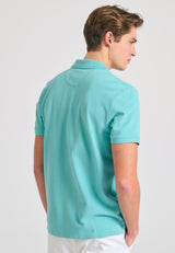 Tricou polo cu logo brodat - The essentials - Turcoaz