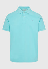 Tricou polo cu logo brodat - The essentials - Turcoaz