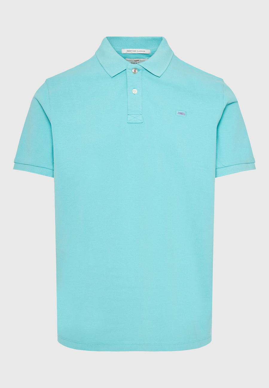 Tricou polo cu logo brodat - The essentials - Turcoaz
