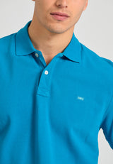 Tricou polo cu logo brodat - Esențiale - Deep lagoon