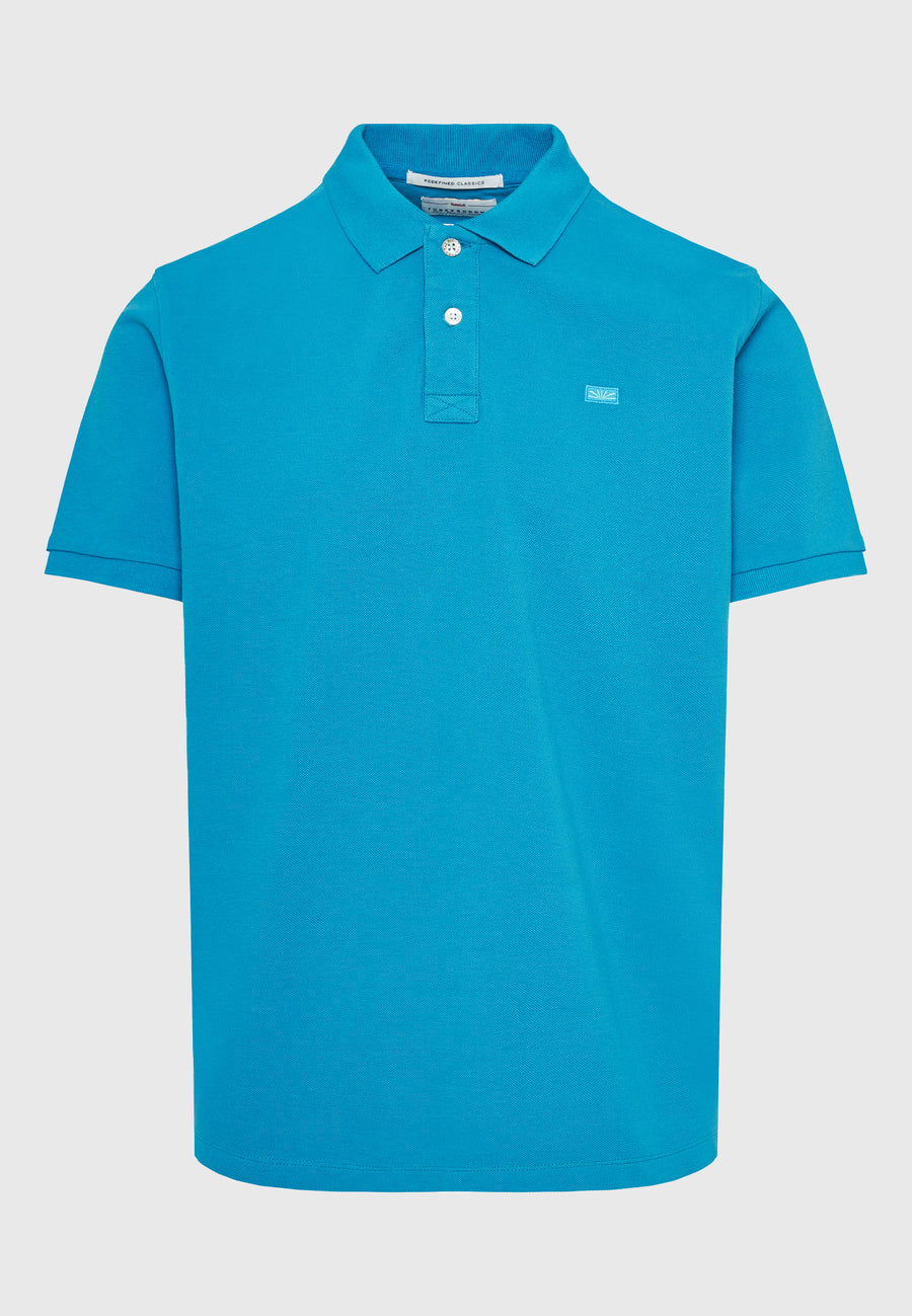 Tricou polo cu logo brodat - Esențiale - Deep lagoon