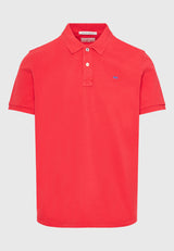 Tricou polo cu logo brodat - Esențiale - Tomato