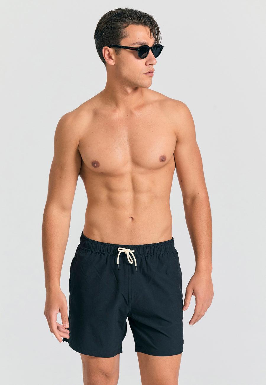 Pantaloni scurți de baie pentru bărbați - Esențiale - Negru