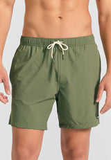 Pantaloni scurți de baie pentru bărbați - The essentials - Verde vânătoresc