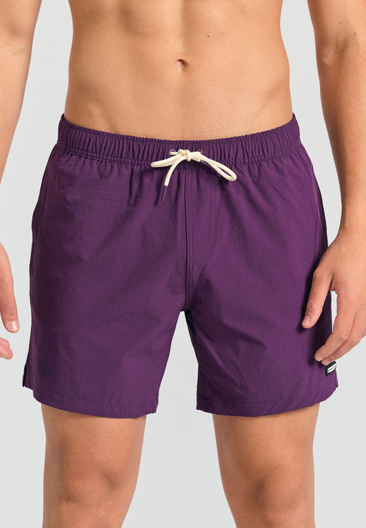 Pantaloni scurți de baie pentru bărbați - Esențiale - Prună