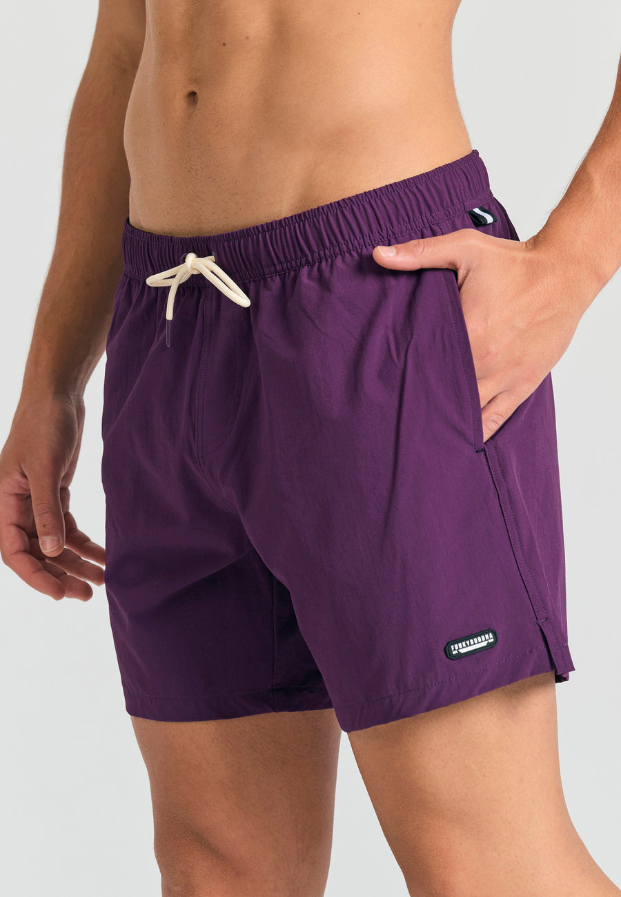 Pantaloni scurți de baie pentru bărbați - Esențiale - Prună
