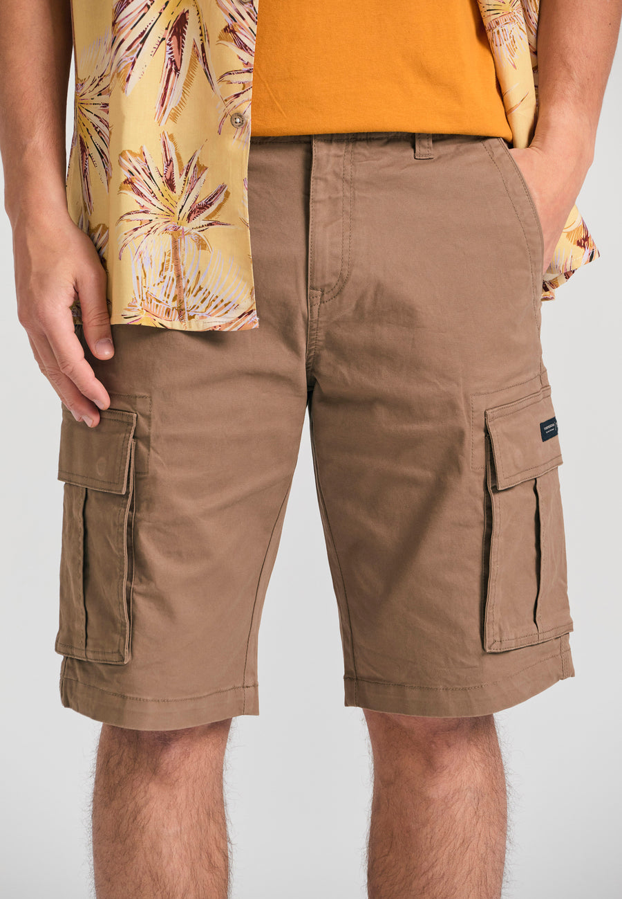 Pantaloni scurți cargo pentru bărbați - Esențiale - Cigar
