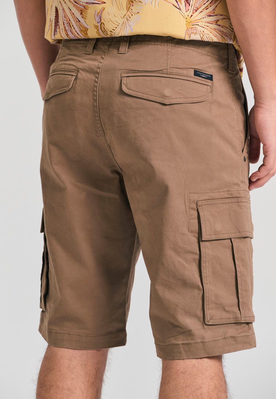 Pantaloni scurți cargo pentru bărbați - Esențiale - Cigar