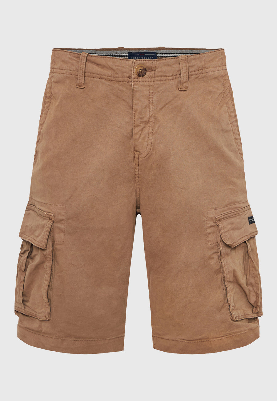 Pantaloni scurți cargo pentru bărbați - Esențiale - Cigar