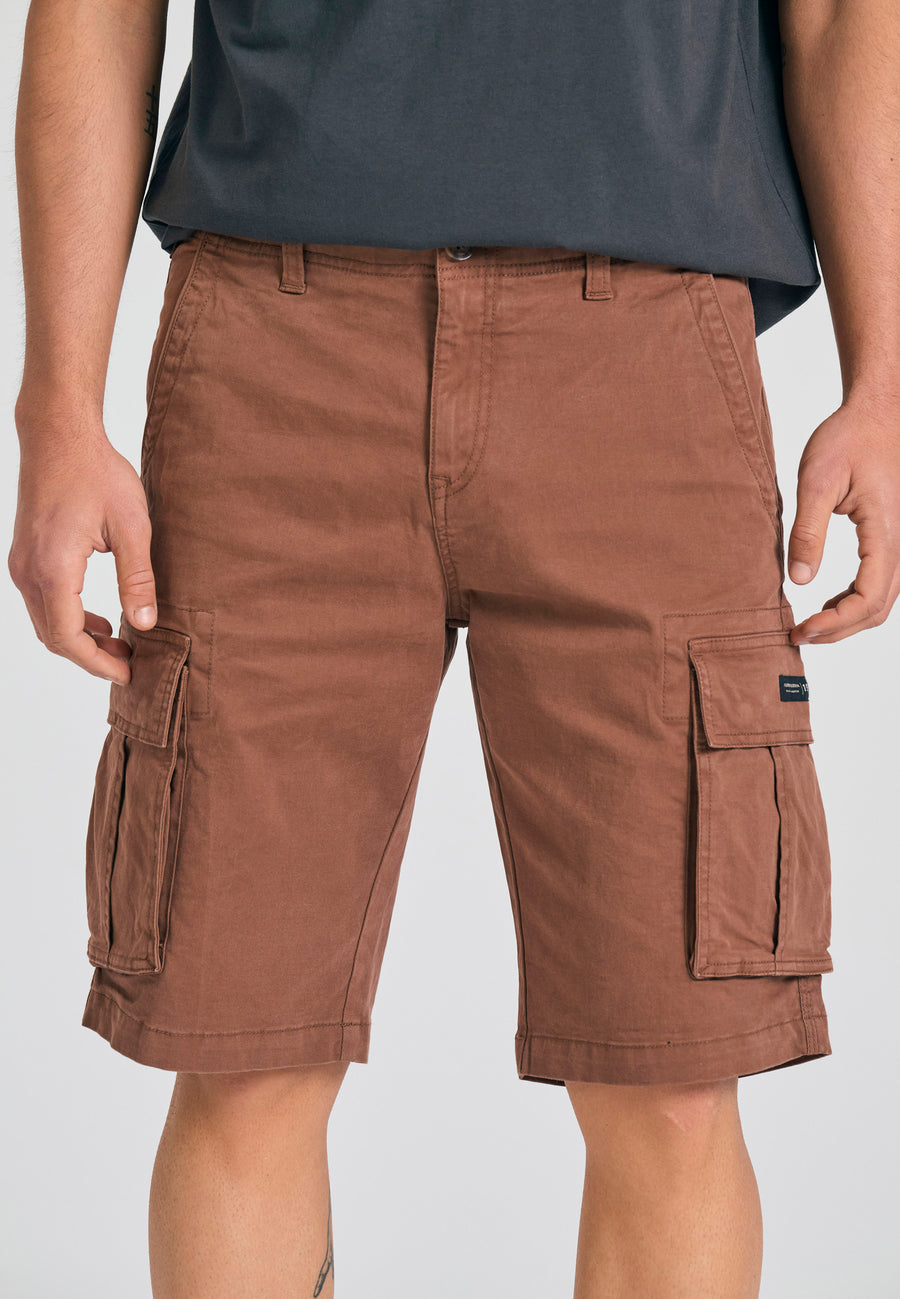 Pantaloni scurți cargo pentru bărbați - Esențiale - Cafea