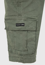 Pantaloni scurți cargo pentru bărbați - Esențiale - Verde mineral