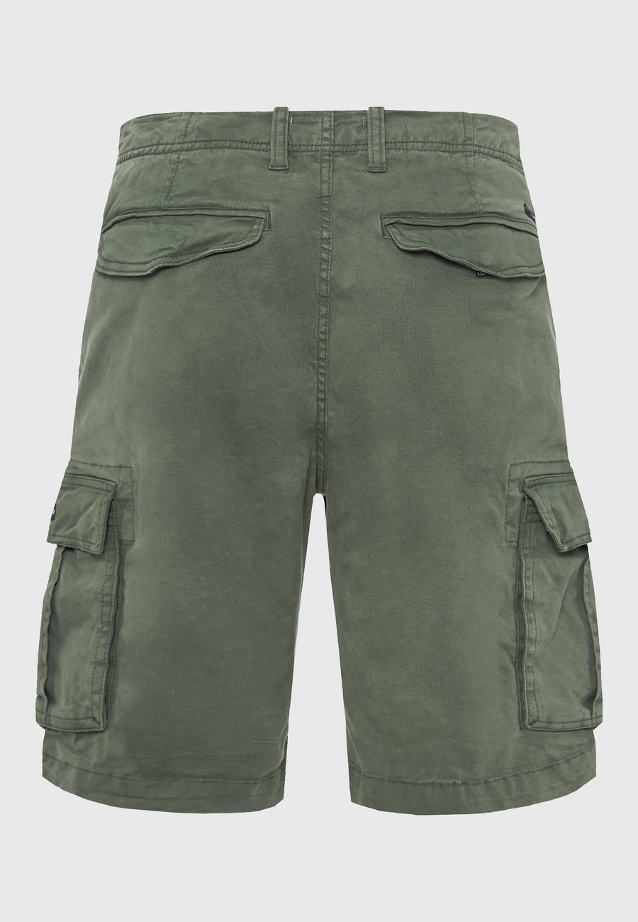 Pantaloni scurți cargo pentru bărbați - Esențiale - Verde mineral