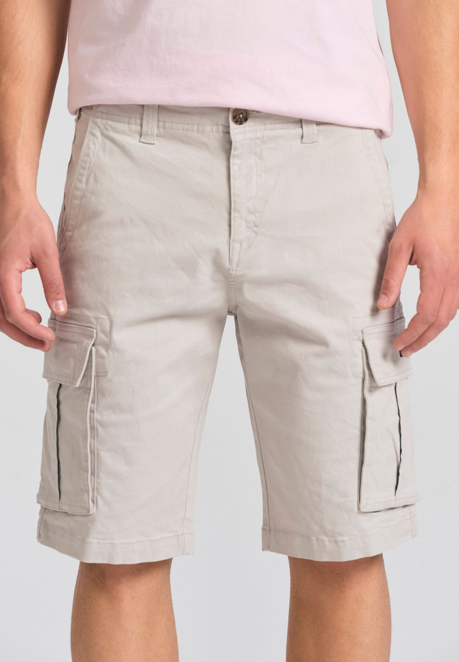 Pantaloni scurți cargo pentru bărbați - The essentials - Gri deschis