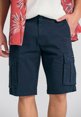 Pantaloni scurți cargo pentru bărbați - Esențiale - Bleumarin