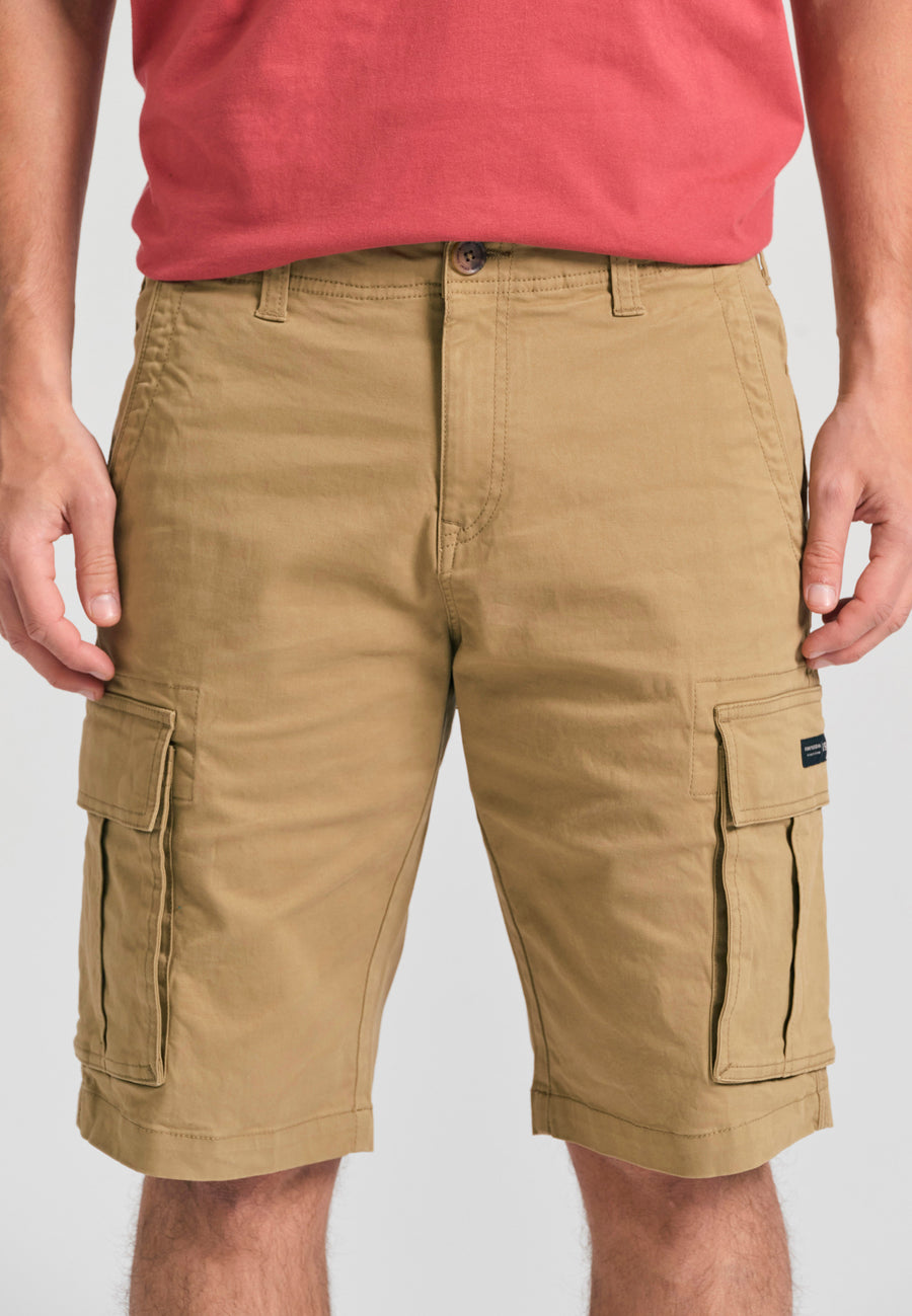 Pantaloni scurți cargo pentru bărbați - Esențiale - Nisipiu