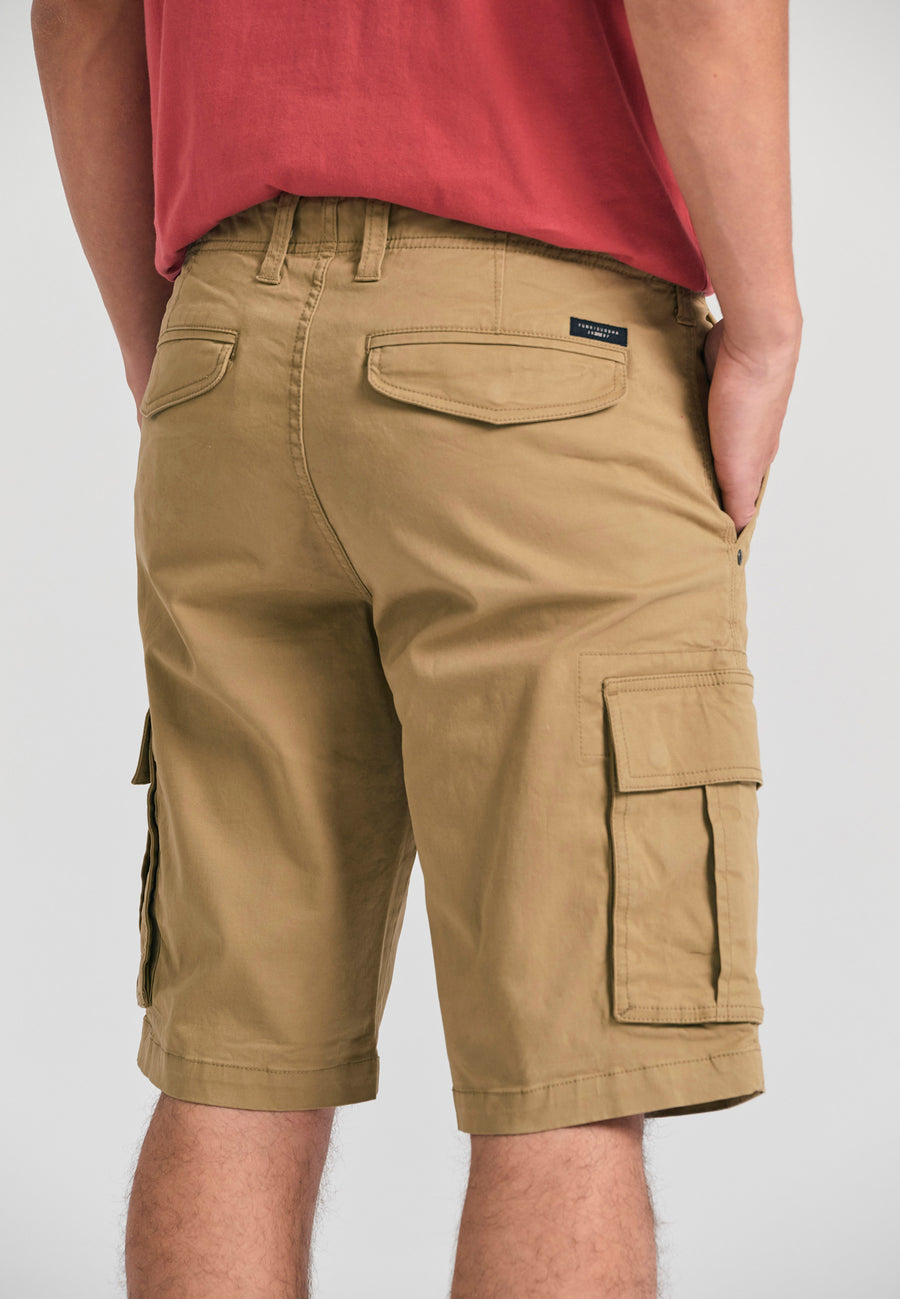 Pantaloni scurți cargo pentru bărbați - Esențiale - Nisipiu