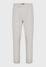 Pantaloni chino bărbătești din amestec de in - Gri deschis