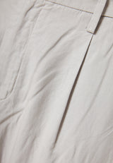 Pantaloni chino bărbătești din amestec de in - Gri deschis