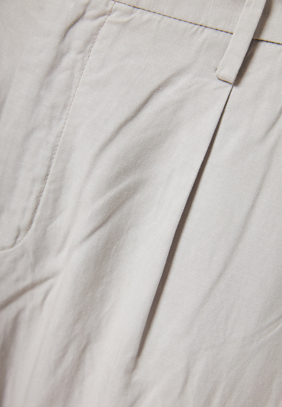 Pantaloni chino bărbătești din amestec de in - Gri deschis