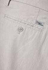 Pantaloni chino bărbătești din amestec de in - Gri deschis