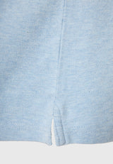 Tricou polo din material melanj - albastru-nord mel
