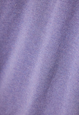 Tricou polo din material melanj - Dahlia violet mel