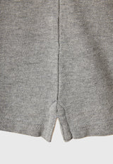 Tricou polo din material melanj - Gri melt
