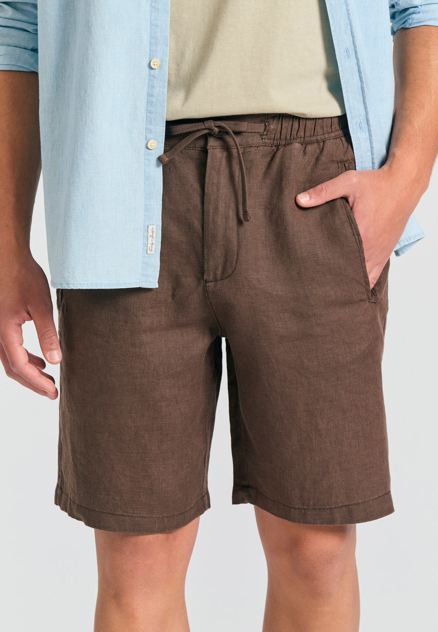 Pantaloni scurți bărbătești, vopsiți, cu croială comodă