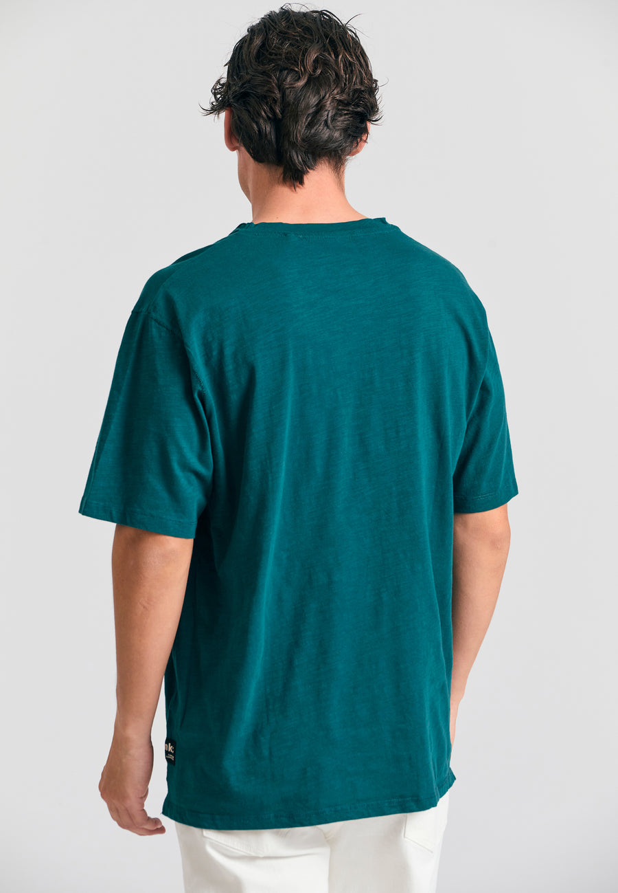 Tricou cu croială lejeră și margini brute - Gri închis la culoare