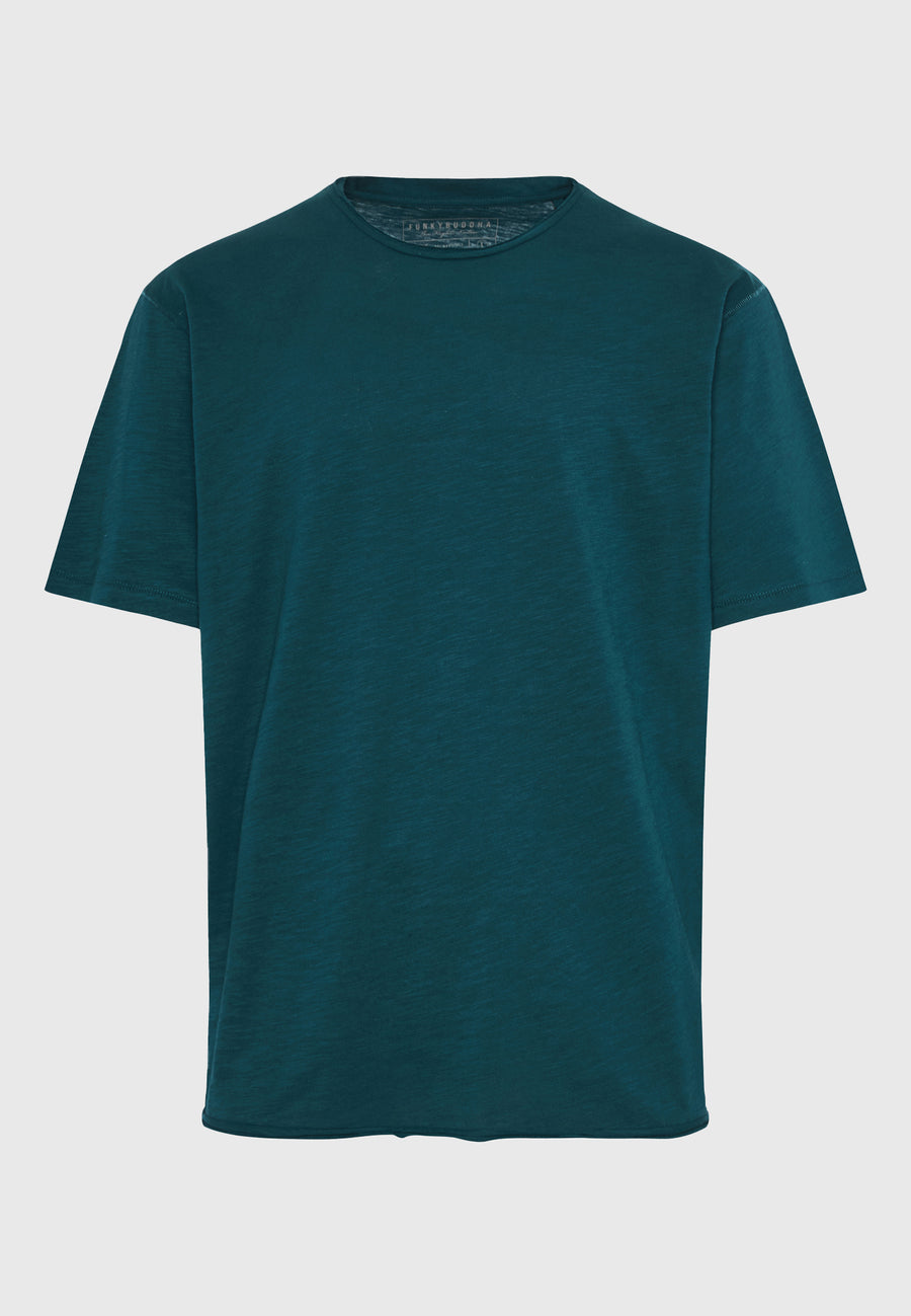 Tricou cu croială lejeră și margini brute - Gri închis la culoare