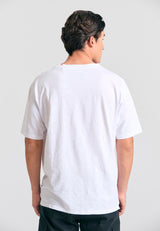 Tricou cu croială lejeră și margini brute - Alb