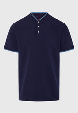 Tricou polo cu guler Mao și dungi - Bleumarin