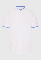 Tricou polo cu guler Mao și dungi - Alb