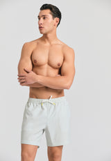 Pantaloni scurți de baie cu dungi pentru bărbați Seersucker - Verde vânător