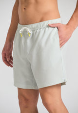 Pantaloni scurți de baie cu dungi pentru bărbați Seersucker - Verde vânător