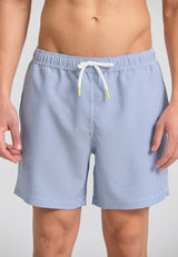 Pantaloni scurți de baie cu dungi pentru bărbați Seersucker - Bleumarin