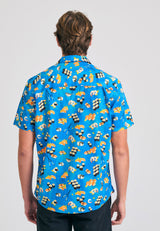 Relaxed fit all over printed shirt - Electric indigo
