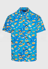Relaxed fit all over printed shirt - Electric indigo